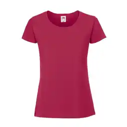Decathlon Dames Iconic 195 Premium Ringspun Katoenen TShirt (Veenbes) aanbieding