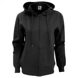 Decathlon Dames Sweatshirt met volledige ritssluiting en kap (Zwart) aanbieding