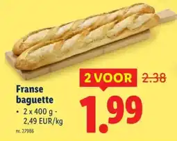 Lidl Franse baguette aanbieding