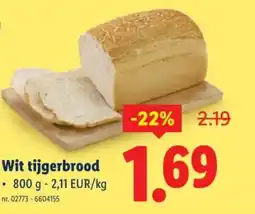 Lidl Wit tijgerbrood aanbieding