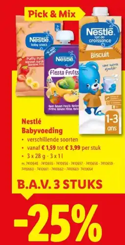 Lidl Nestlé Babyvoeding aanbieding