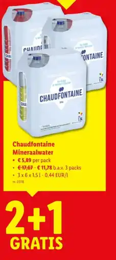 Lidl Chaudfontaine Mineraalwater aanbieding