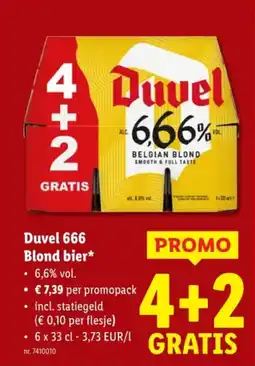 Lidl Duvel 666 Blond bier aanbieding