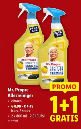 Lidl Mr. Propre Allesreiniger aanbieding
