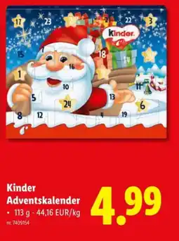 Lidl Kinder Adventskalender aanbieding