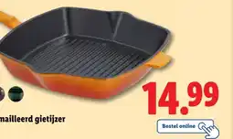 Lidl SILVERCREST Grillpan in geëmailleerd gietijzer aanbieding