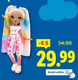 Lidl RAINBOW HIGH Color & Create-pop ⚫ ca. 26 cm groot aanbieding
