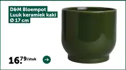 AVEVE D&M Bloempot Luuk keramiek kaki Ø 17 cm aanbieding