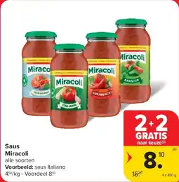 Carrefour Saus Miracoli aanbieding