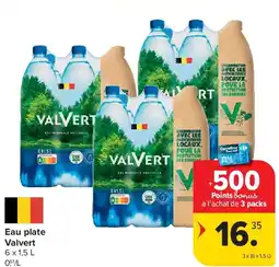 Carrefour Eau plate Valvert aanbieding