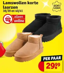 Kruidvat Lamswollen korte laarzen aanbieding