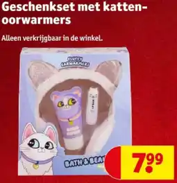 Kruidvat Geschenkset met kattenoorwarmers aanbieding