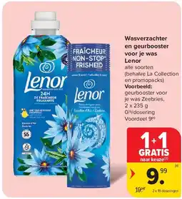 Carrefour Wasverzachter en geurbooster voor je was Lenor aanbieding