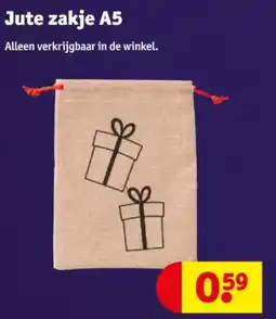 Kruidvat Jute zakje A5 aanbieding