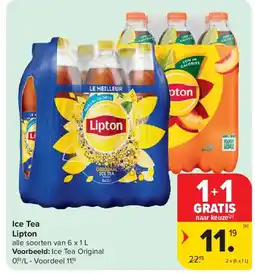 Carrefour Ice Tea Lipton aanbieding