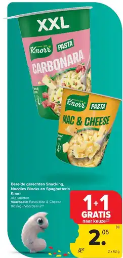 Carrefour Bereide gerechten Snacking, Noodles Blocks en Spaghetteria Knorr aanbieding