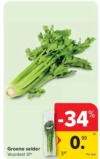 Carrefour Groene selder aanbieding