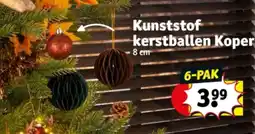 Kruidvat Kunststof kerstballen Koper aanbieding