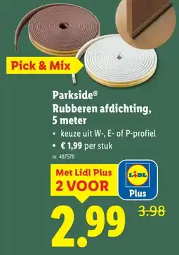 Lidl Parkside Rubberen afdichting, 5 meter aanbieding