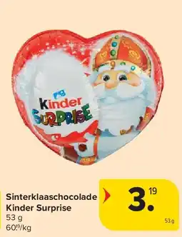 Carrefour Sinterklaaschocolade Kinder Surprise aanbieding