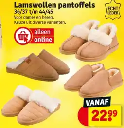 Kruidvat Lamswollen pantoffels aanbieding