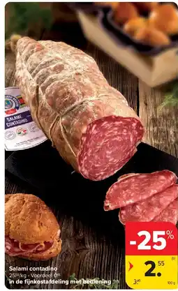 Carrefour Salami contadino aanbieding