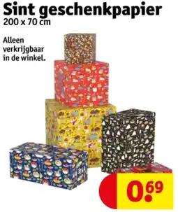 Kruidvat Sint geschenkpapier aanbieding