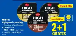 Lidl Milbona High protein pudding aanbieding