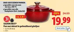 Lidl Silvercrest Pan met deksel in geëmailleerd gietijzer aanbieding