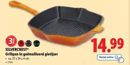 Lidl Silvercrest Grillpan in Geëmailleerd Gietijzer aanbieding