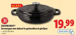 Lidl Silvercrest Serveerpan met deksel in geëmailleerd gietijzer aanbieding