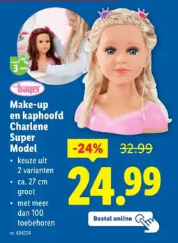 Lidl Make-up en kaphoofd Charlene Super Model aanbieding