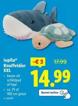 Lidl Lupilu Knuffeldier XXL aanbieding