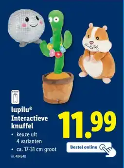 Lidl Lupilu Interactieve Knuffel aanbieding