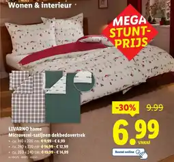 Lidl Livarno Home Microvezel Satijnen Dekbedovertrek aanbieding