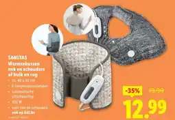 Lidl Sanitas Warmtekussen nek en schouders of buik en rug aanbieding