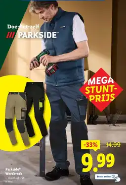 Lidl Parkside Werkbroek aanbieding