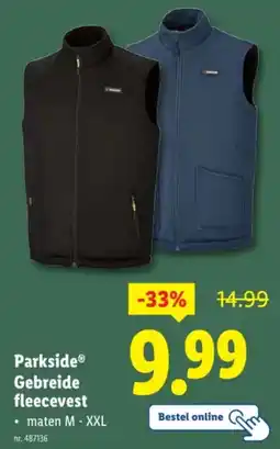 Lidl Parkside Gebreide fleecevest aanbieding