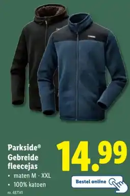 Lidl Parkside Gebreide Fleecejas aanbieding