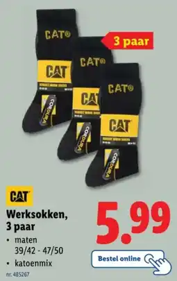 Lidl CAT Werksokken aanbieding