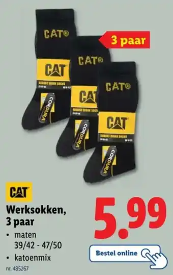 Lidl CAT Werksokken aanbieding