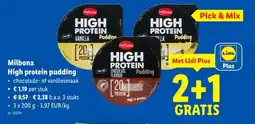 Lidl Milbona High protein pudding aanbieding