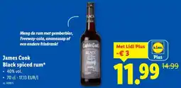 Lidl James Cook Black spiced rum aanbieding