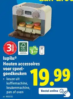Lidl Lupilu Houten accessoires voor Speelgoedkeuken aanbieding