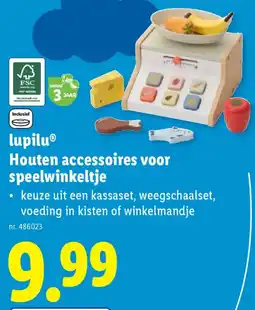 Lidl Lupilu Houten accessoires voor speelwinkeltje aanbieding
