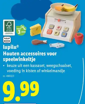 Lupilu Houten accessoires voor speelwinkeltje