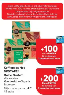 Carrefour Koffiepads Neo NESCAFÉ Dolce Gusto aanbieding