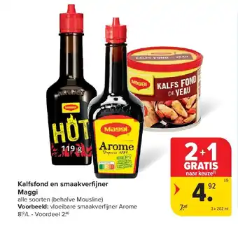 Carrefour Kalfsfond en smaakverfi jner Maggi aanbieding