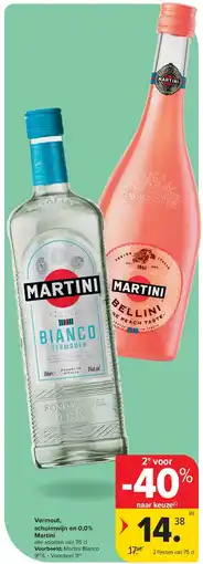 Carrefour Vermout, schuimwijn en 0,0% Martini aanbieding