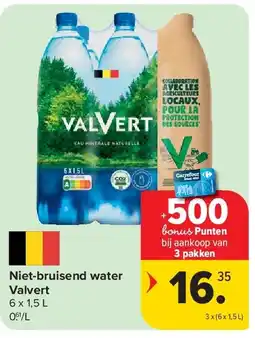 Carrefour Niet-bruisend water Valvert aanbieding